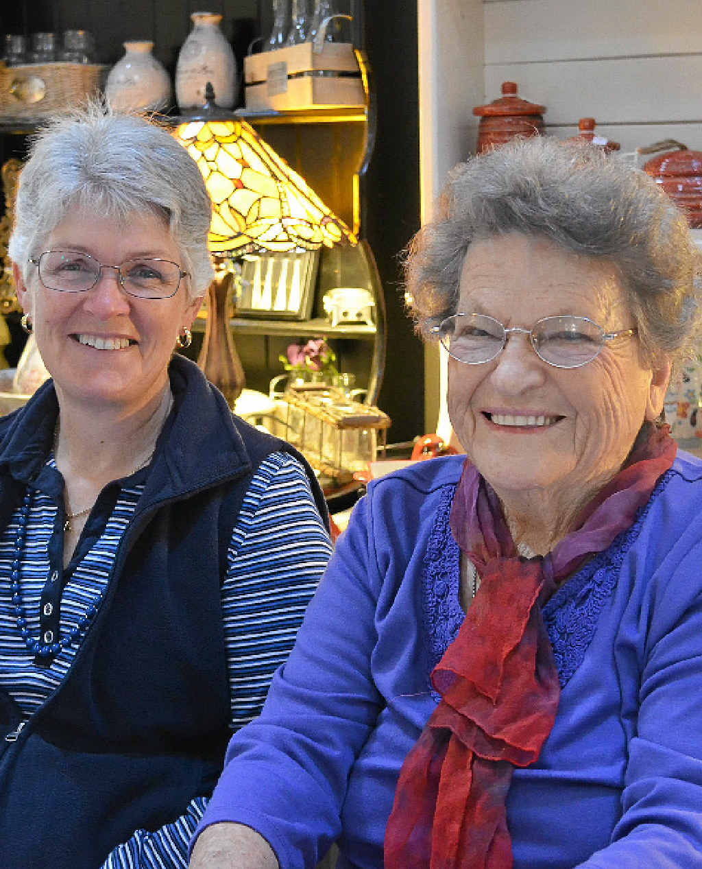 Sally Baque joins Marg Mogridge, Leukaemia Foundation member for 30 years. Sally Baque joins Marg Mogridge, Leukaemia Foundation member for 30 years.